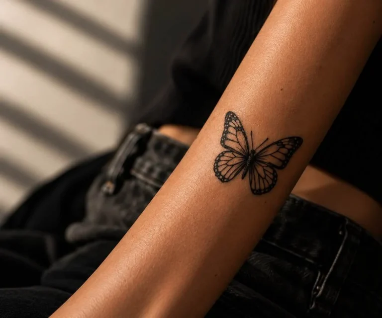 tatouage papillon monarque avant-bras