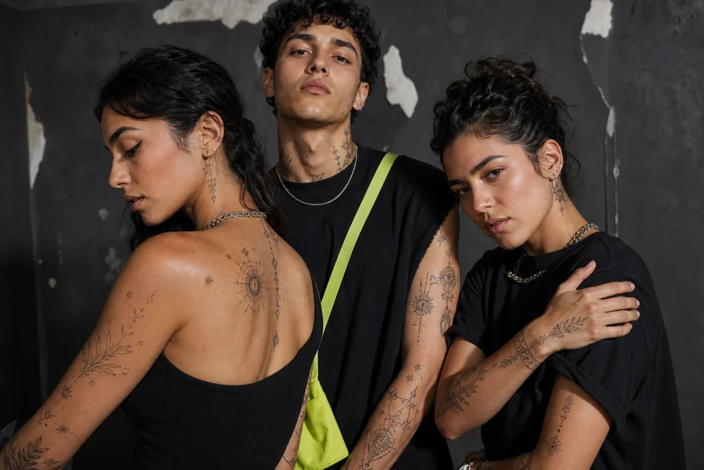 trio tatouages temporaires maroc