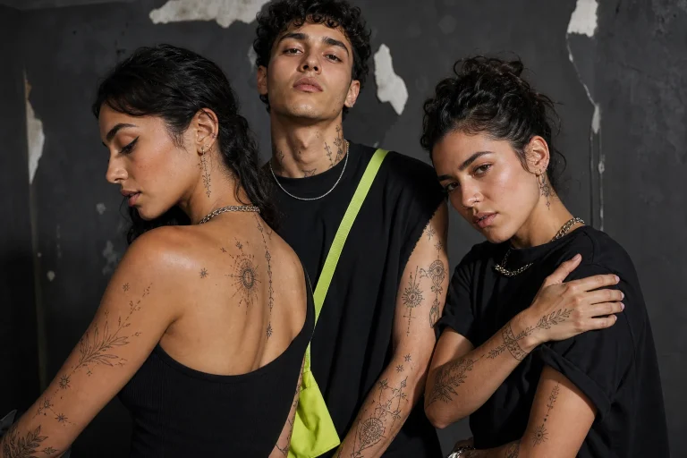 trio tatouages temporaires maroc