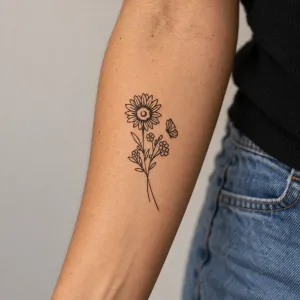 Papillon fleuri