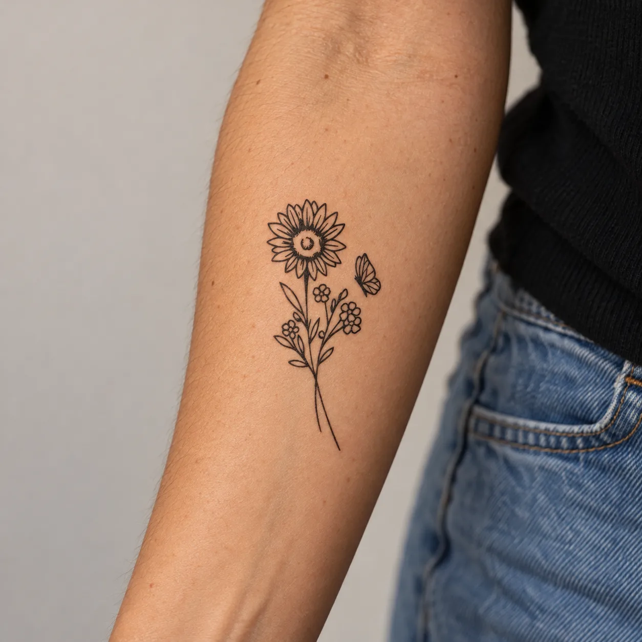 Papillon fleuri